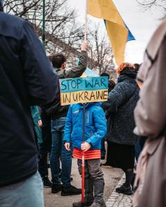 Ukraine protest sign
